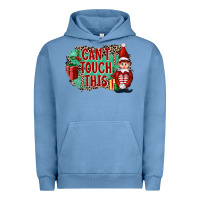 Pigment Pebble Blue Christmas Can't Touch This Elf Urban Hoodie - FaDigitalArtStudio
