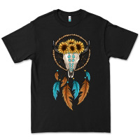Black dreamer catcher bull skull Premium Tee - JahusDesignShop
