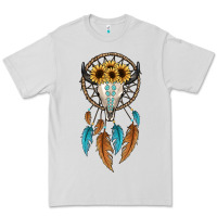 Dove Grey dreamer catcher bull skull Premium Tee - JahusDesignShop