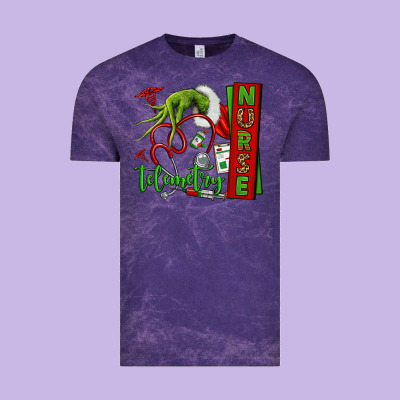 Grinch Hand Telemetry Nurse Vintage Tee Designed By Nancycooperartshop