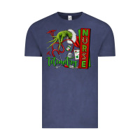 Vintage Denim grinch hand telemetry nurse Vintage Tee - NancyCooperArtShop