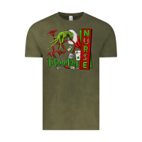 Vintage Olive grinch hand telemetry nurse Vintage Tee - NancyCooperArtShop