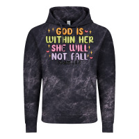 Cloud Black god is within her she will not fall Vintage Hoodie - MaliasSmallBusiness