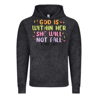 Vintage Black god is within her she will not fall Vintage Hoodie - MaliasSmallBusiness