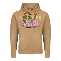 Vintage Camel god is within her she will not fall Vintage Hoodie - MaliasSmallBusiness