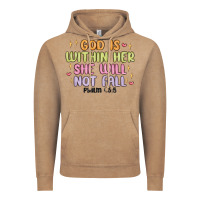 Vintage Coffee god is within her she will not fall Vintage Hoodie - MaliasSmallBusiness
