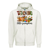 Oatmeal Heather Teaching Little Pumpkins Zipper Hoodie - texasbilliewilder