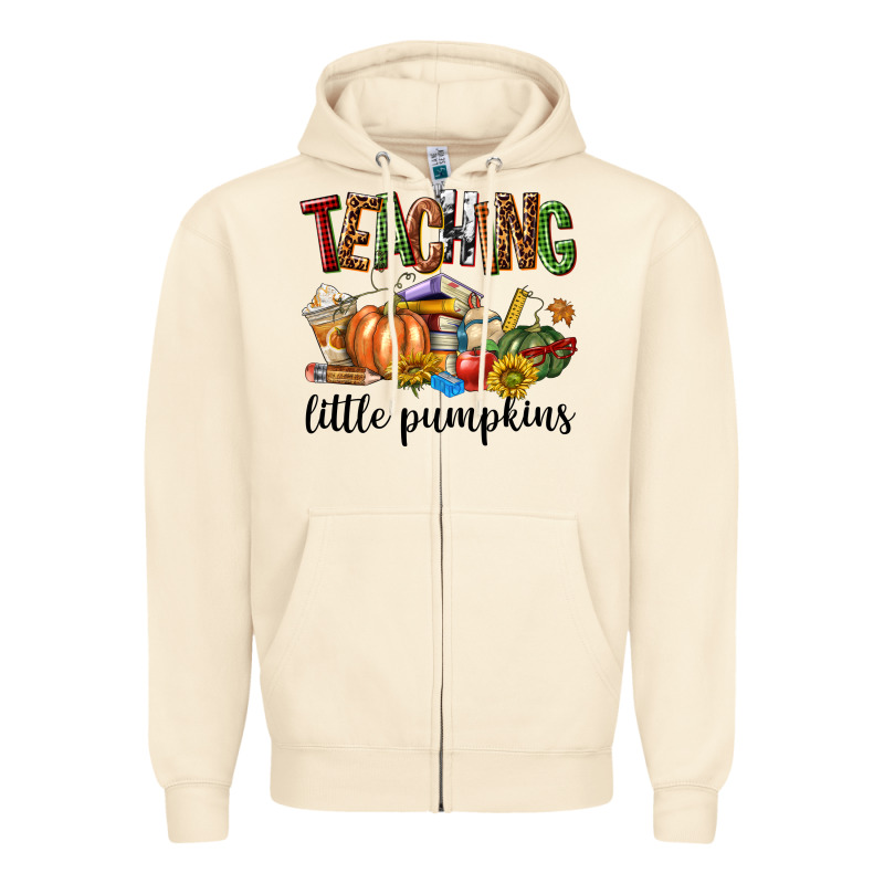 Teaching Little Pumpkins Zipper Hoodie by texasbilliewilder | Teevron