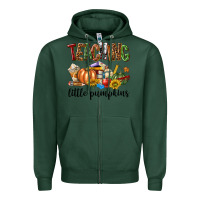 Sports Green Teaching Little Pumpkins Zipper Hoodie - texasbilliewilder