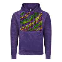 Cloud Purple mardi gras leopard background Vintage Hoodie - RanaPortraitStore