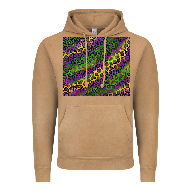 Mardi Gras Leopard Background Vintage Hoodie by RanaPortraitStore | Teevron