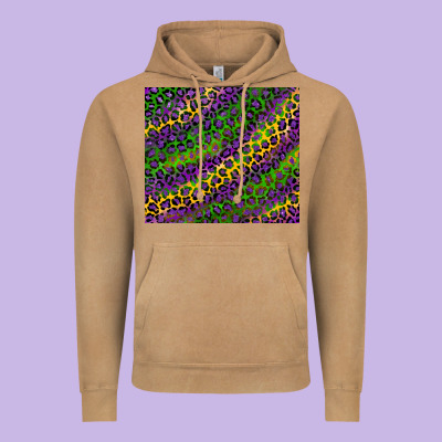 Mardi Gras Leopard Background Vintage Hoodie Designed By Ranaportraitstore