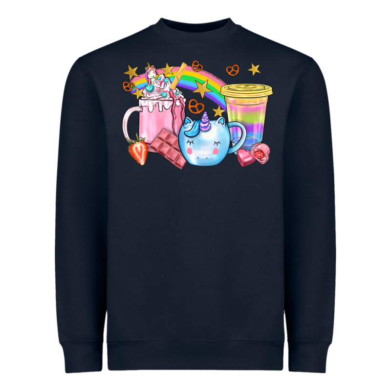 Unicorn Coffee Cup With Star Bbs Heavyweight Sweatshirt by BundleAndBundleShop | Teevron