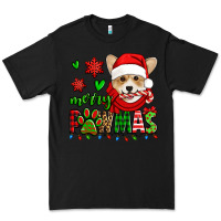 Black merry pawmas christmas corgi Premium Tee - Jasminsmagicworld