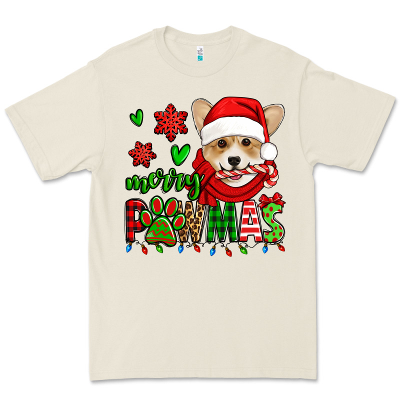 Merry Pawmas Christmas Corgi Premium Tee by Jasminsmagicworld | Teevron