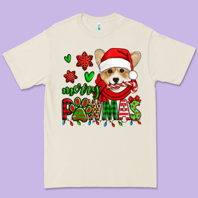 Merry Pawmas Christmas Corgi Premium Tee Designed By Jasminsmagicworld