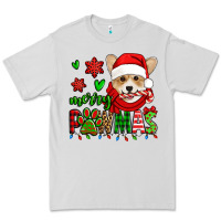 Dove Grey merry pawmas christmas corgi Premium Tee - Jasminsmagicworld