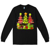 Black Christmas With Tennis Trees Long Sleeve Tee - BundleAndBundleShop