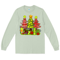 Matcha Christmas With Tennis Trees Long Sleeve Tee - BundleAndBundleShop
