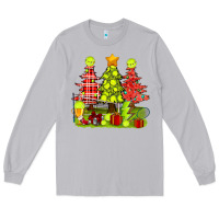 Moon Dust Christmas With Tennis Trees Long Sleeve Tee - BundleAndBundleShop