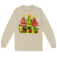 Mushroom Christmas With Tennis Trees Long Sleeve Tee - BundleAndBundleShop