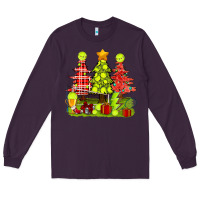 Plum Christmas With Tennis Trees Long Sleeve Tee - BundleAndBundleShop