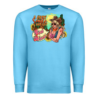 Ocean Blue I just smile and say god bless Premium Sweatshirt - HowdyJamesFarm
