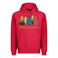 Cardinal merry christmas trees Premium Hoodie - CowGirlArtShop