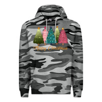 Slate Camo merry christmas trees Premium Hoodie - CowGirlArtShop