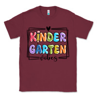 Burgundy kinder garten vibes Classic Tee - MaliasSmallBusiness