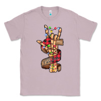 Lilac merry christmas skeleton hand Classic Tee - CowhideDigitalArt