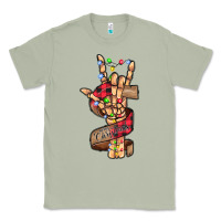 Matcha merry christmas skeleton hand Classic Tee - CowhideDigitalArt