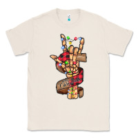 Natural merry christmas skeleton hand Classic Tee - CowhideDigitalArt