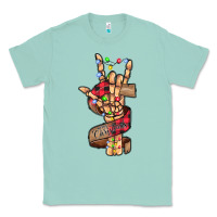 Seafoam merry christmas skeleton hand Classic Tee - CowhideDigitalArt