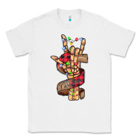 White merry christmas skeleton hand Classic Tee - CowhideDigitalArt