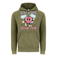 Vintage Olive self love social club Vintage Hoodie - MaliasSmallBusiness