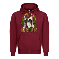 Burgundy Boohaw Western Zipper Hoodie - texasbilliewilder