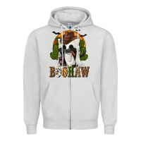 Dove Grey Boohaw Western Zipper Hoodie - texasbilliewilder