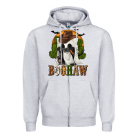 Heather Grey Boohaw Western Zipper Hoodie - texasbilliewilder