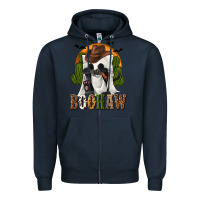 Navy Boohaw Western Zipper Hoodie - texasbilliewilder