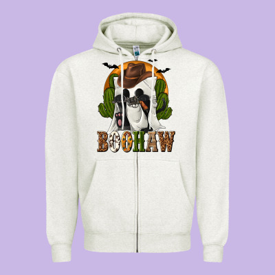 Boohaw Western Zipper Hoodie Designed By Texasbilliewilder