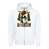 White Boohaw Western Zipper Hoodie - texasbilliewilder