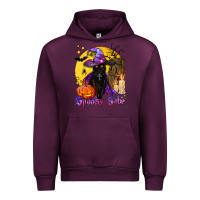 Mauve Wine spooky babe black witch cat Urban Hoodie - BundleAndBundleShop