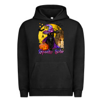 Pigment Black spooky babe black witch cat Urban Hoodie - BundleAndBundleShop