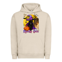 Pigment French Oak spooky babe black witch cat Urban Hoodie - BundleAndBundleShop