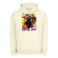 Pigment Pistachio spooky babe black witch cat Urban Hoodie - BundleAndBundleShop