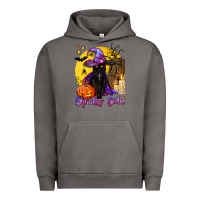 Pigment Tornado spooky babe black witch cat Urban Hoodie - BundleAndBundleShop