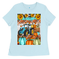 Fall Farm Tractor Air Freshener Ladies Tee | Teevron