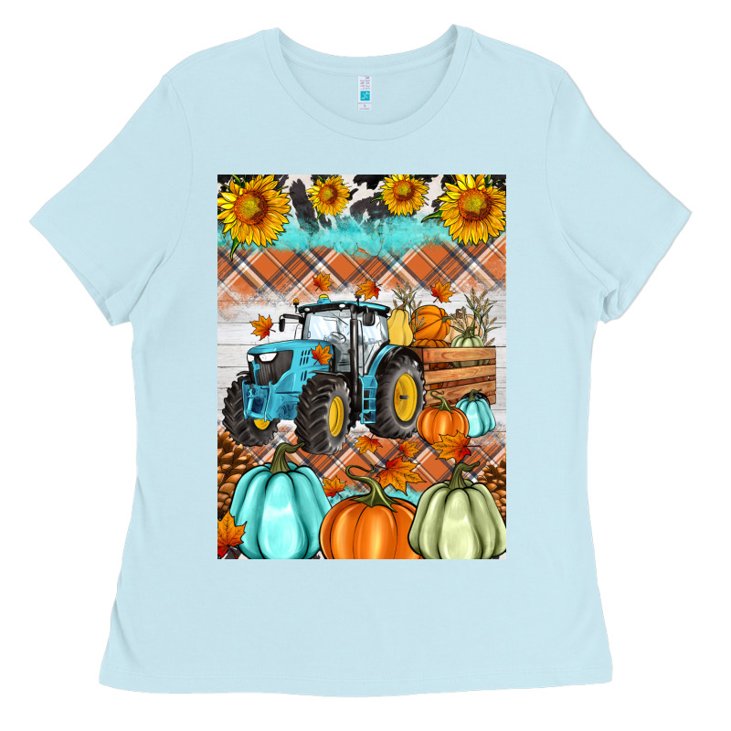 Fall Farm Tractor Air Freshener Ladies Tee by Artiststas | Teevron