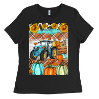 Black fall farm tractor air freshener Ladies Tee - Artiststas